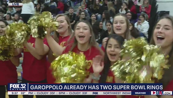 Rolling Meadows HS holds pep rally for their own Jimmy Garoppolo ahead of Super Bowl
