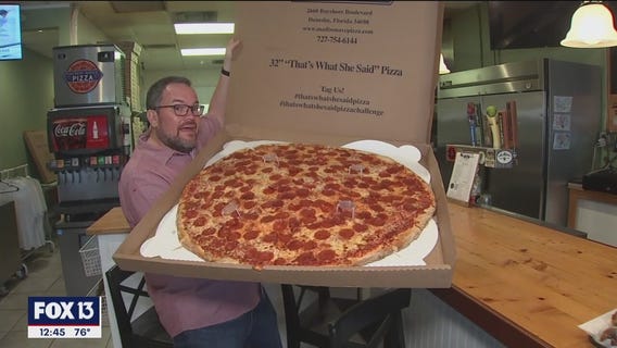 Take a 32 inch pizza eating challenge at Madison Ave Pizza