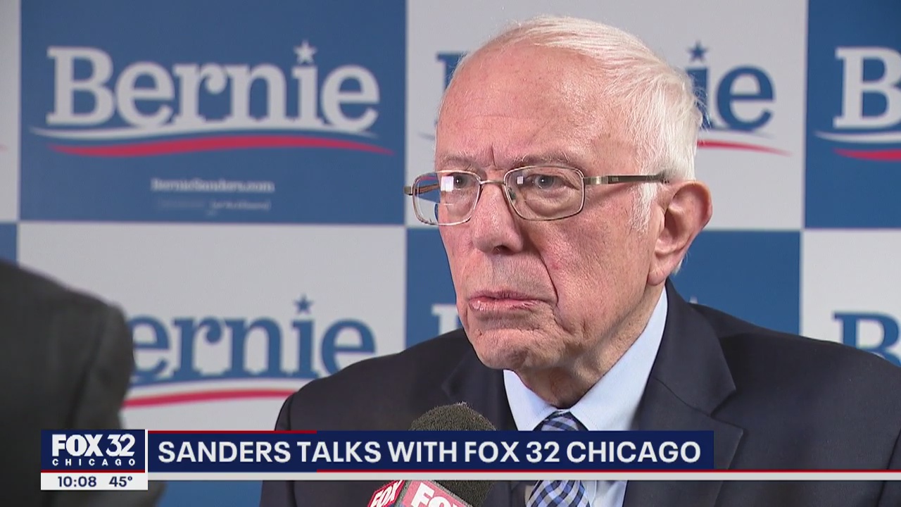 Bernie Sanders talks Biden attacks after massive Grant Park rally
