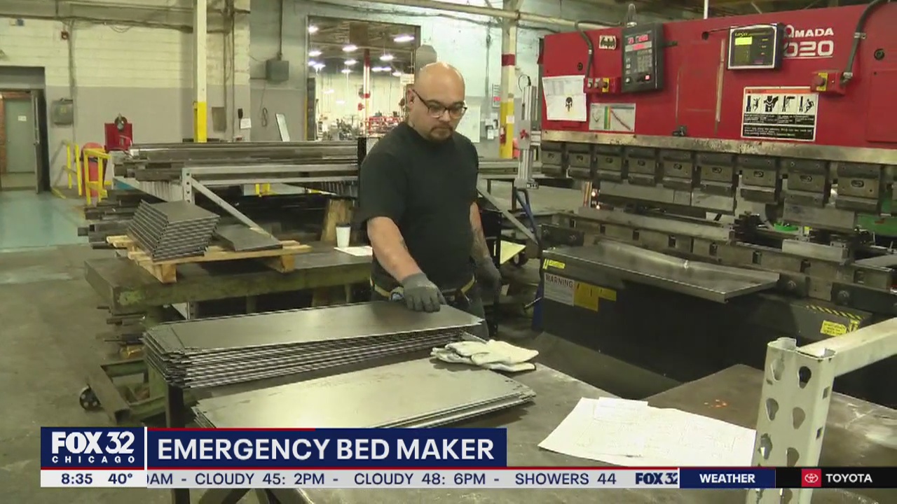 Local company transforms factory to make emergency beds