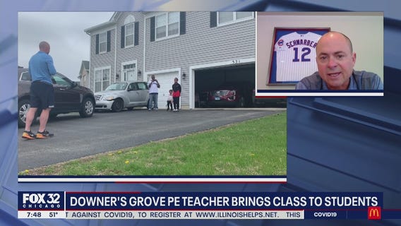 Downers Grove P.E. teacher brings class to students