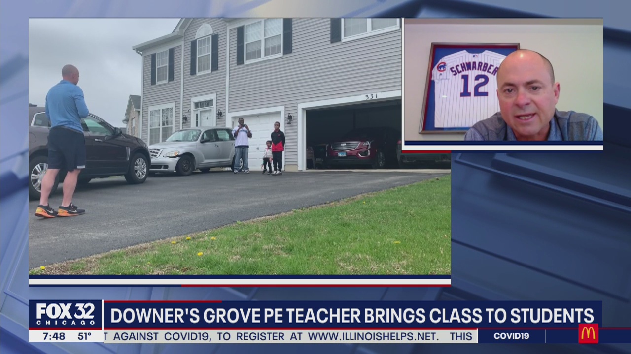 Downers Grove P.E. teacher brings class to students