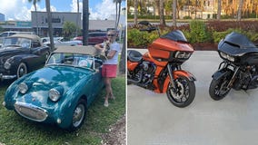 Great Rides: 1960 Austin-Healey Bugeye Sprite and His & Hers Harleys