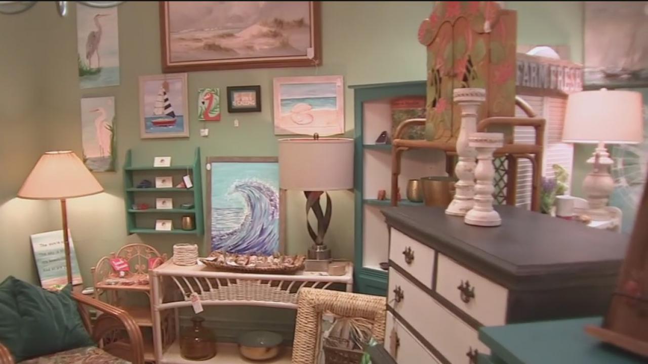 Coastal art and home decor store showcasing dozens of local artists