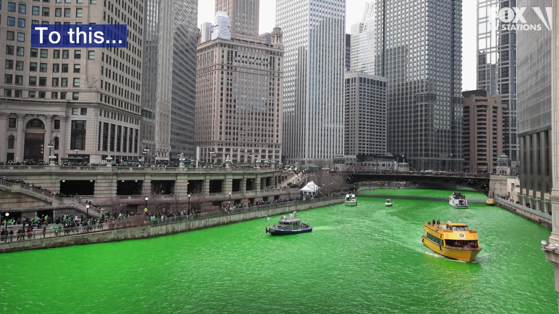 Chicago River to be dyed green Saturday for St. Patrick's Day