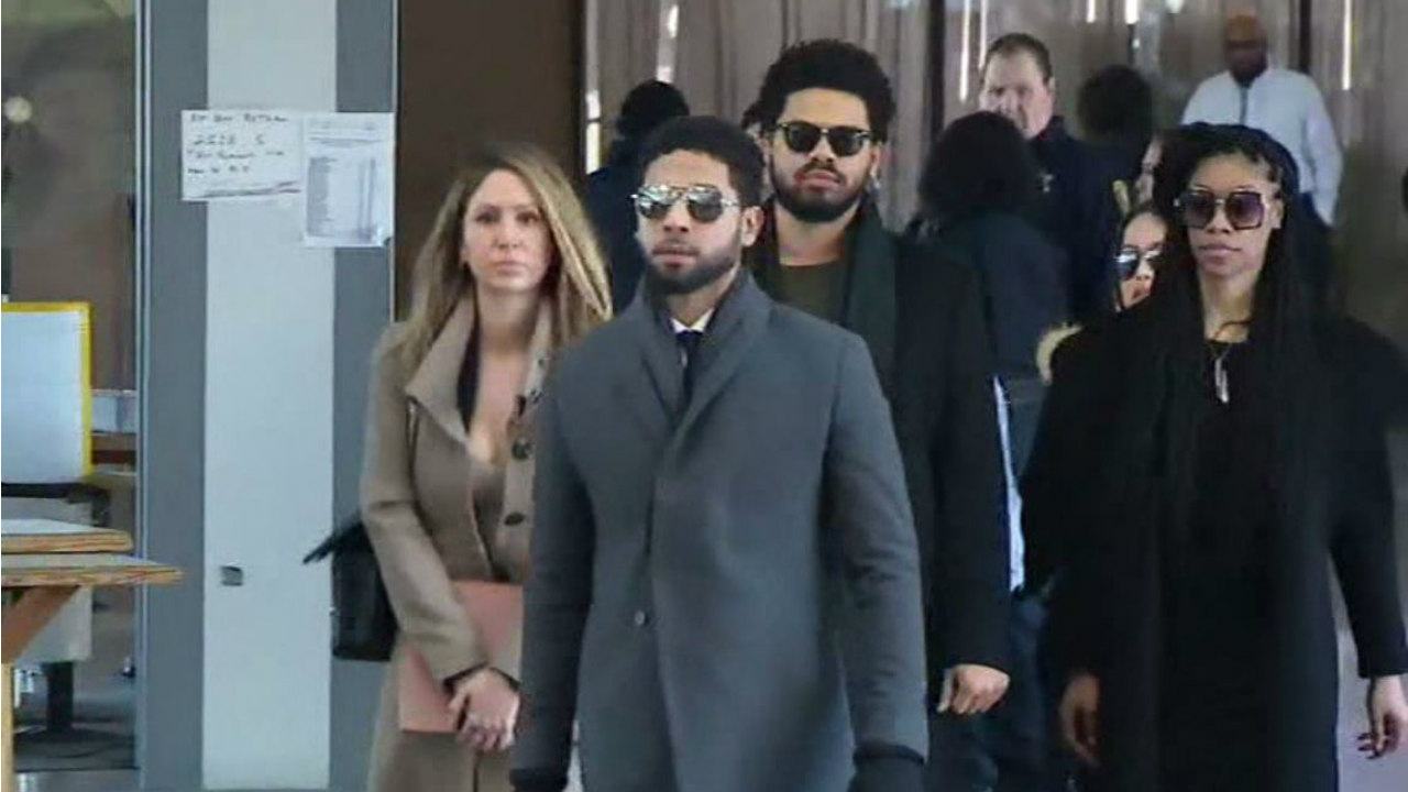 Jussie Smollett arrives in Chicago court