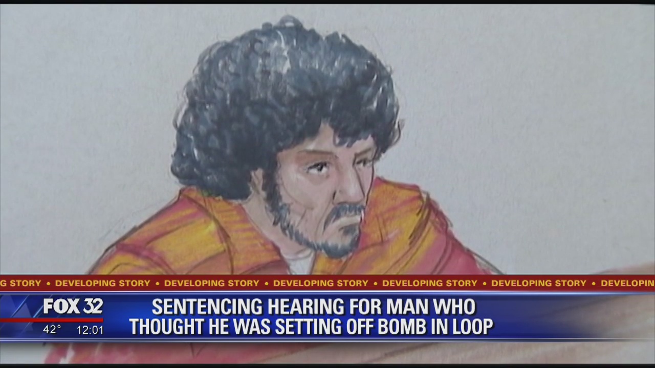 Sentencing hearing for man who thought he was setting off bomb in Chicago Loop