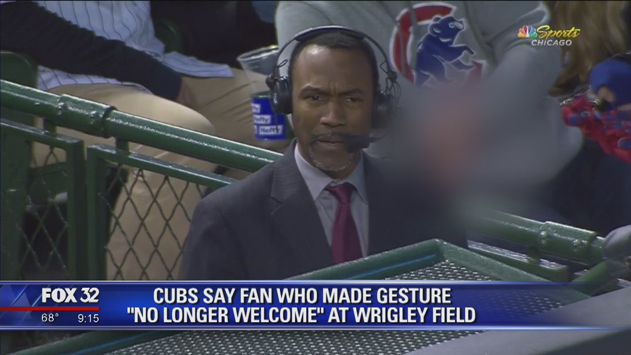 Cubs ban fan from Wrigley Field for 'offensive' hand gesture