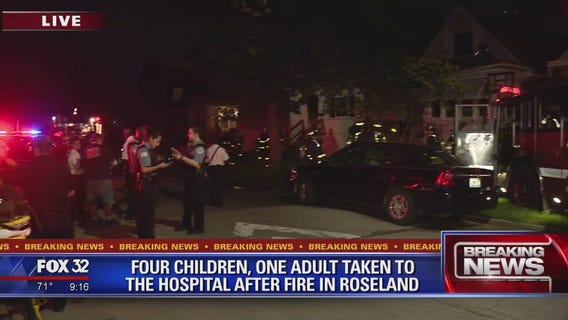 4 children, 1 adult taken to hospital after fire in Roseland