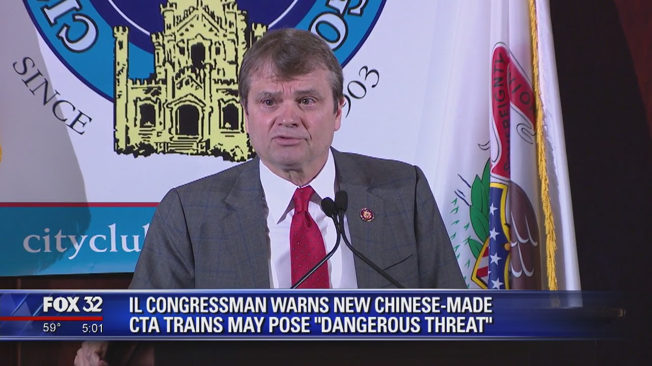 Illinois congressman warns new Chinese-made CTA trains may pose 'dangerous threat'