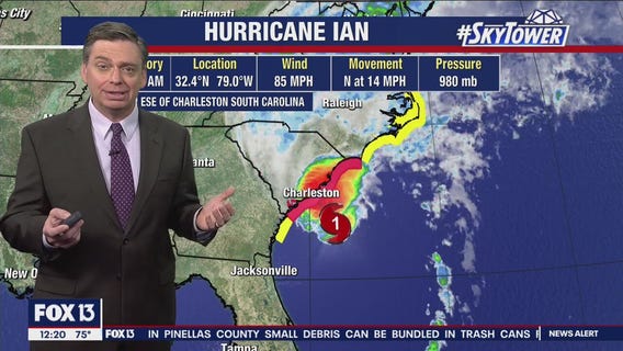 Hurricane Ian reforms as hurricane over Atlantic Ocean