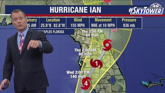 Hurricane Ian nears Category 5 status, hours before Florida landfall