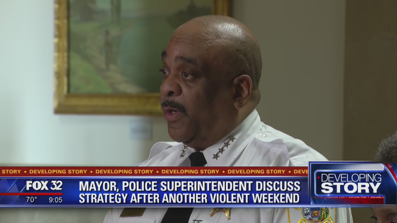 Mayor, police superintendent discuss strategy after another violent weekend