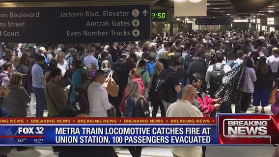 No one injured as fire breaks out on train leaving Union Station