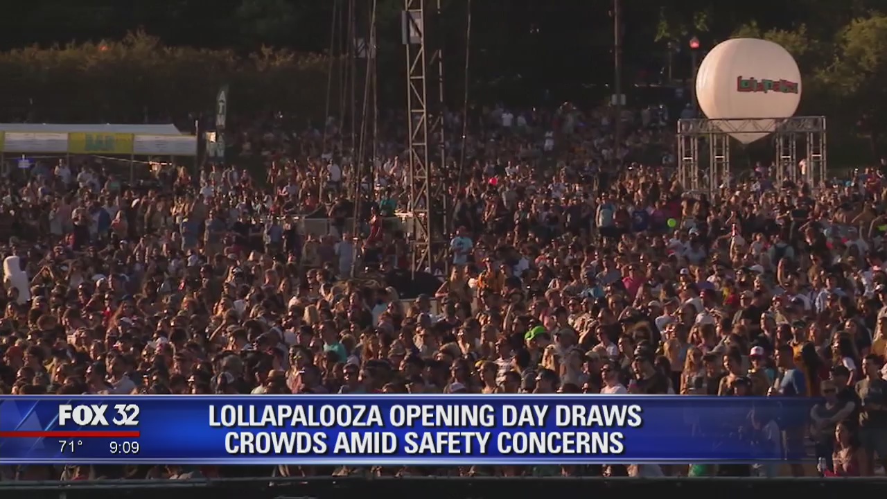 Lollapalooza opening day draws massive crowds amid safety concerns
