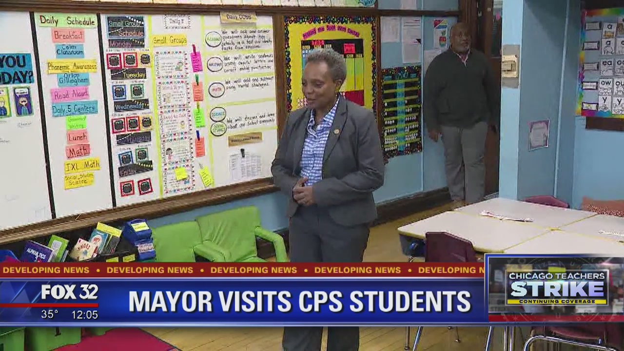 Mayor Lightfoot visits CPS students on first day back following strike