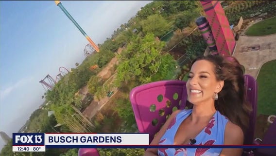 Jennifer takes flight on Busch Gardens Tampa Bay's Serengeti Flyer