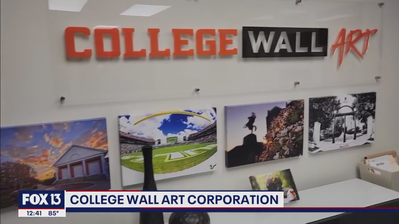 Officially licensed wall art from your favorite college