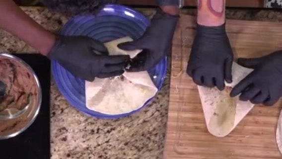 Homemade bison burritos only take an hour