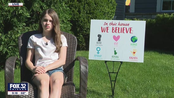 12-year-old sells lawn signs to raise money for bailout program