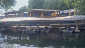 Inside Blue Gator Tiki Bar in Dunnellon