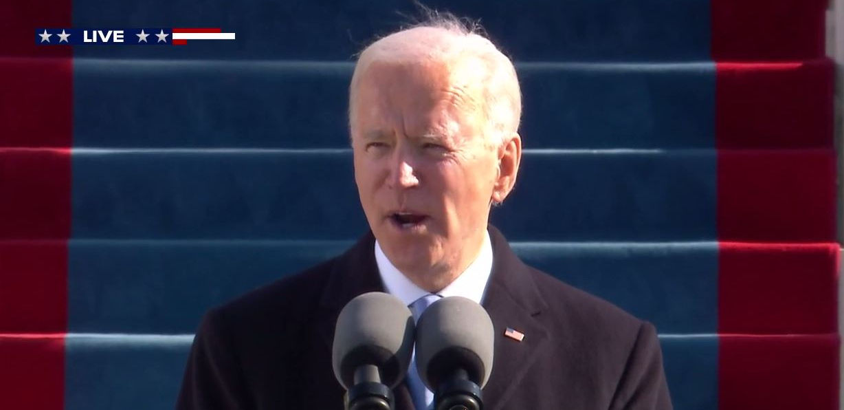 Joe Biden delivers inaugural address after taking the oath of office