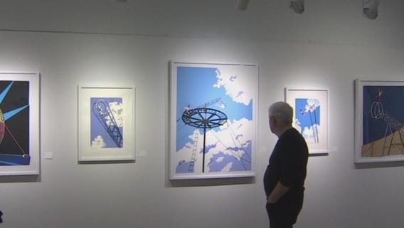 Artist spends weeks composing works of art