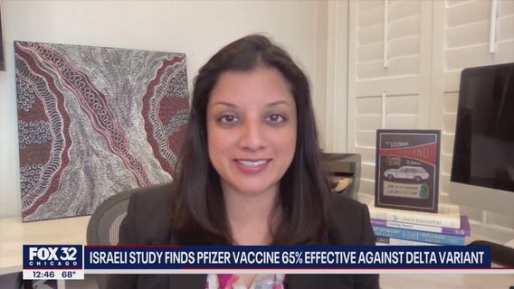 Pfizer vaccine 65% effective against Delta variant, Israeli study says