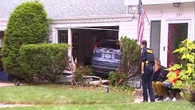 Vehicle slams into Evanston home after hit-and-run