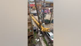 Crane collapses in Edgewater