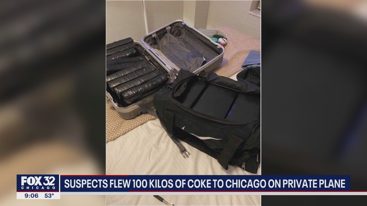 Suspects flew 100 kilos of coke to Chicago on private plane