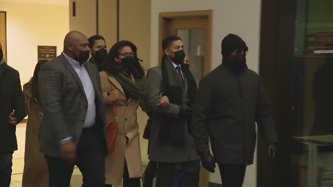 Jussie Smollett leaves Chicago courthouse after guilty verdict