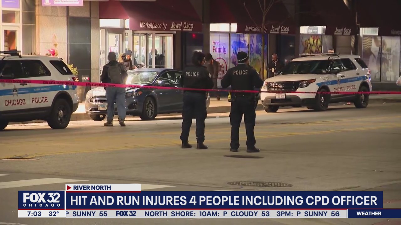 River North hit-and-run injures 4 people, including Chicago police officer