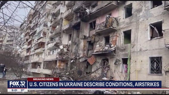 US citizens in Ukraine describe conditions, airstrikes