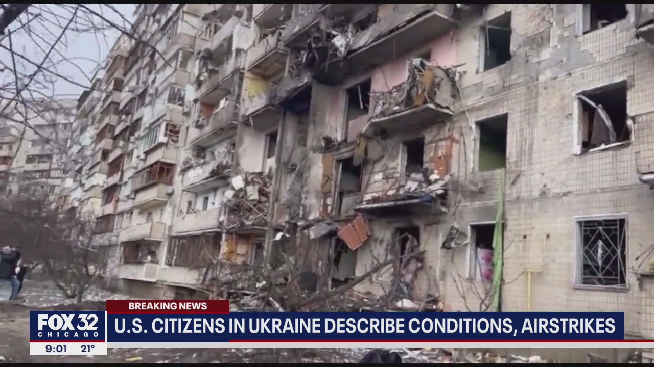US citizens in Ukraine describe conditions, airstrikes