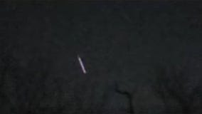 Video shows string of white light streaking across sky over Warrenville