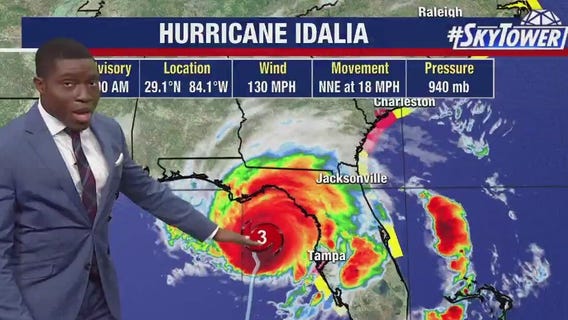 Hurricane Idalia: Wednesday morning track