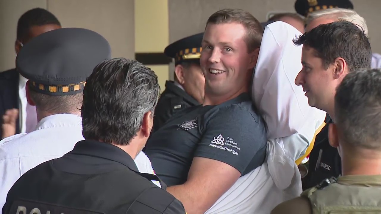 Chicago Police Officer Danny Golden released from hospital after being shot while breaking up fight