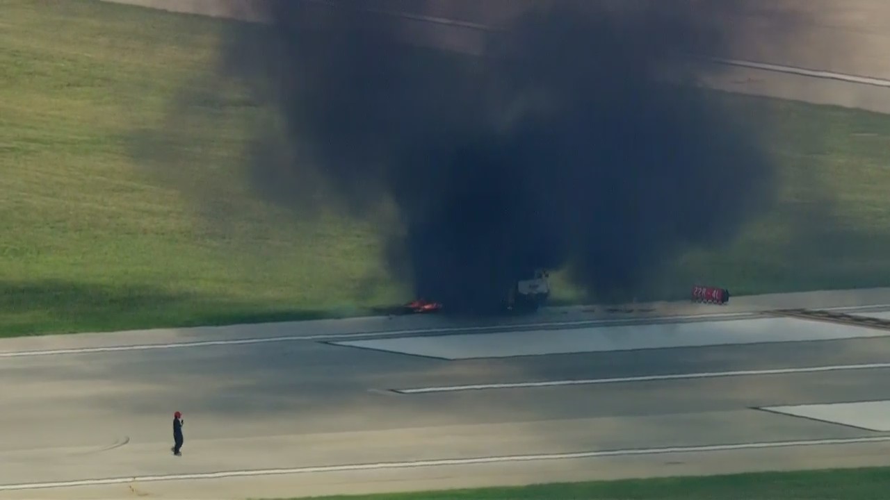 Chicago Department of Aviation truck catches fire at Midway