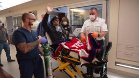 Illinois firefighter with terminal cancer takes final ride home with fiance, dog