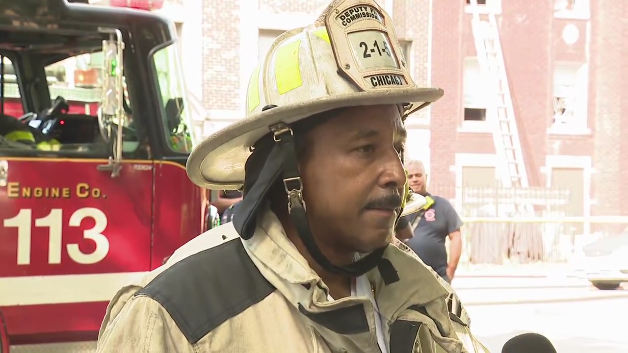 Chicago fire officials deliver an update after 8 people were hurt in an explosion at a West Side apartment