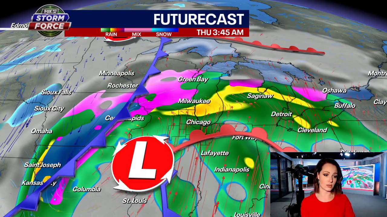 Rain, wind, and snow heading Chicago's way