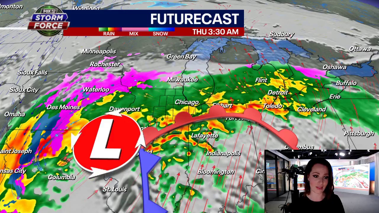 Soaking rain, followed by high winds for Chicago