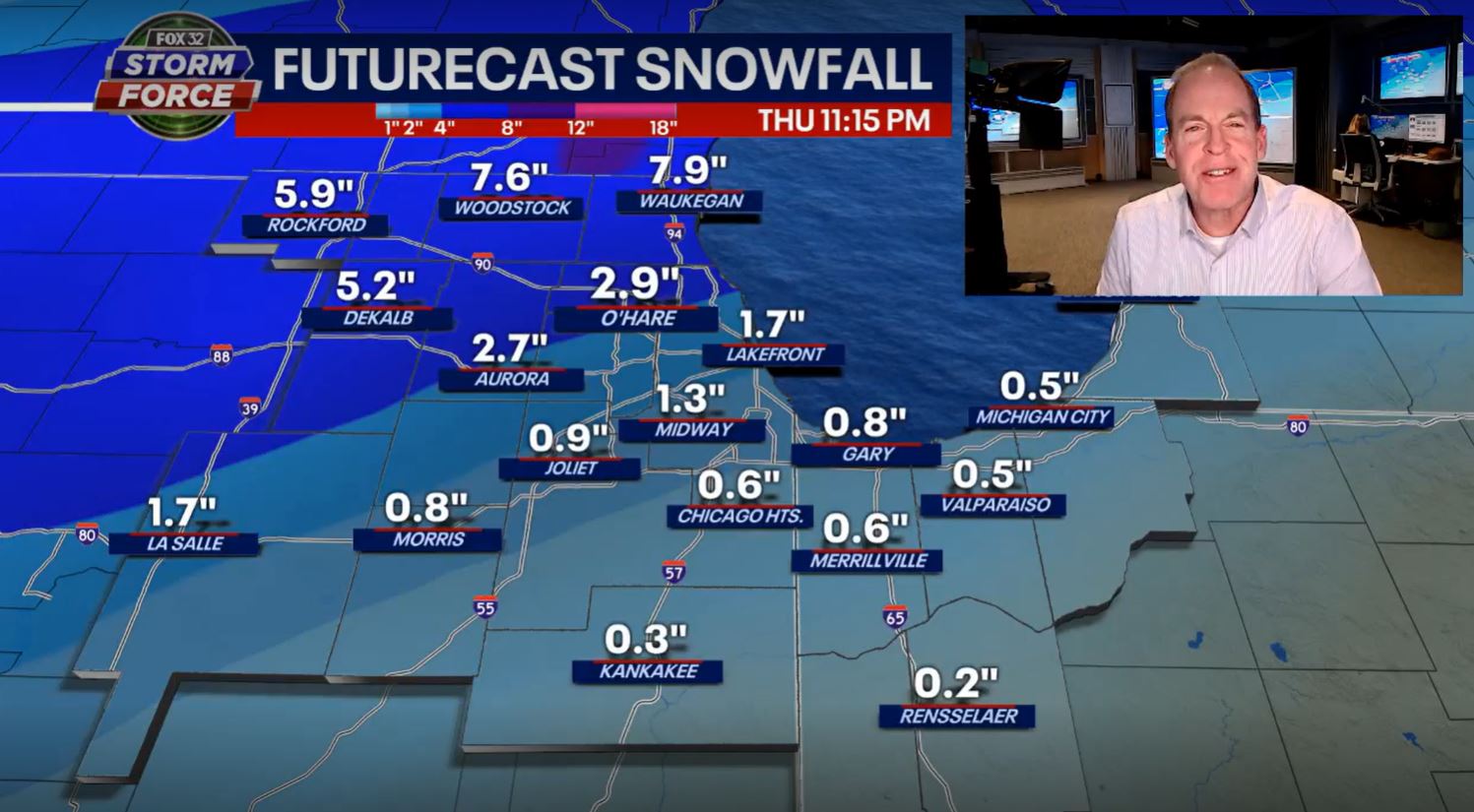 Chicago weather: Latest on Thursday's expected snowfall