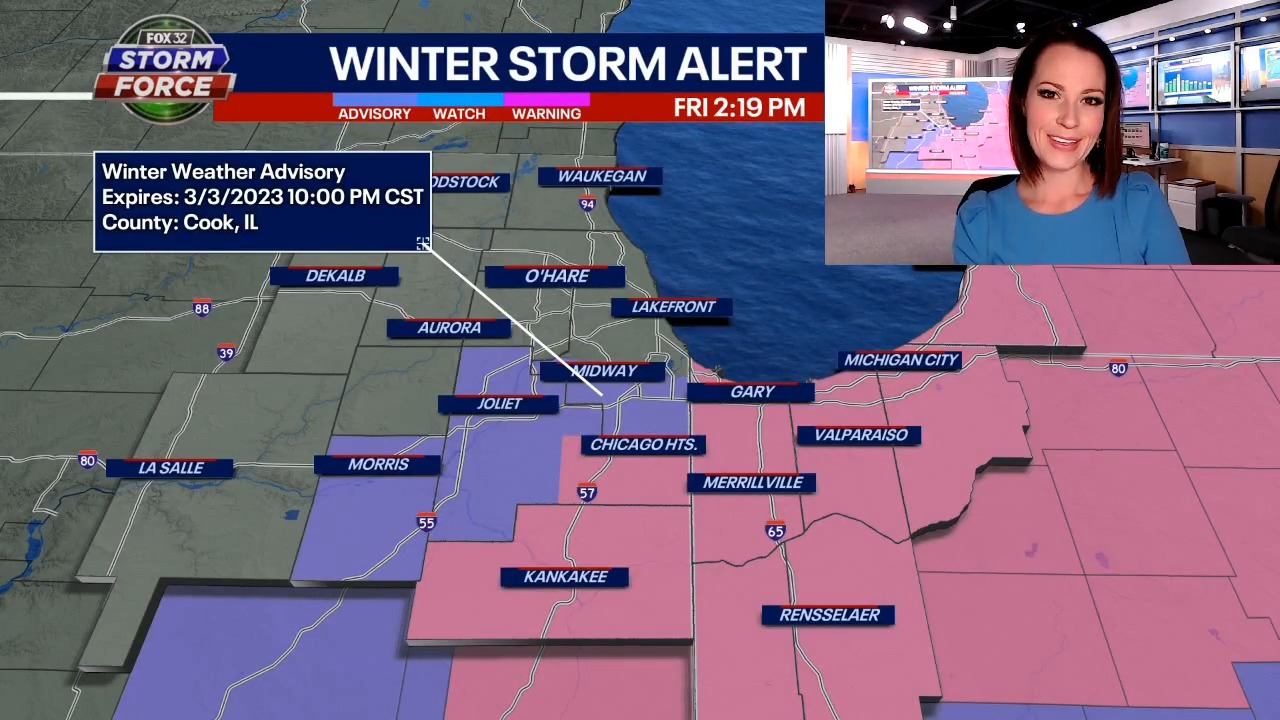 Chicago weather: Heavy snow falling in south suburbs, slow evening commute expected