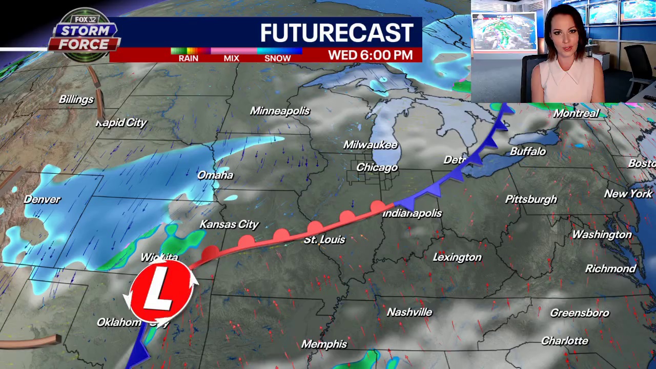 Chicago weather: 45 mph winds, followed by snow