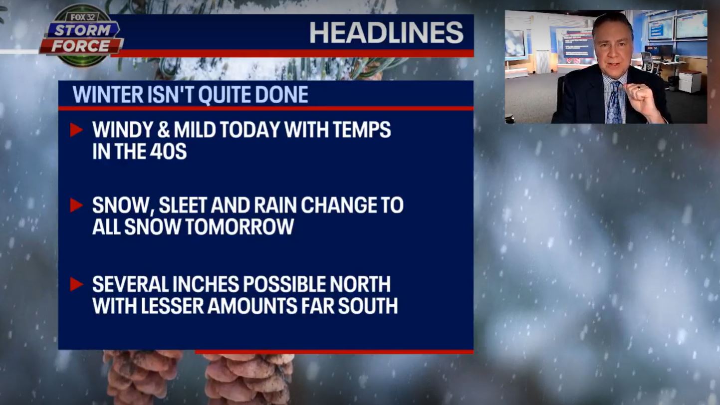 Chicago's first snowfall of February is on the way