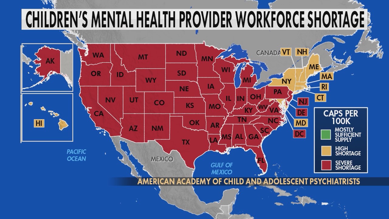 Mental healthcare worker shortage causing crisis among young people