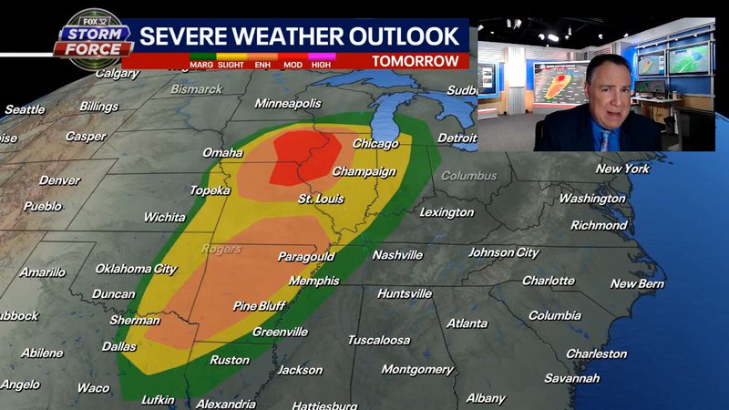 Chicago weather: Shower threat today with storm risks tomorrow