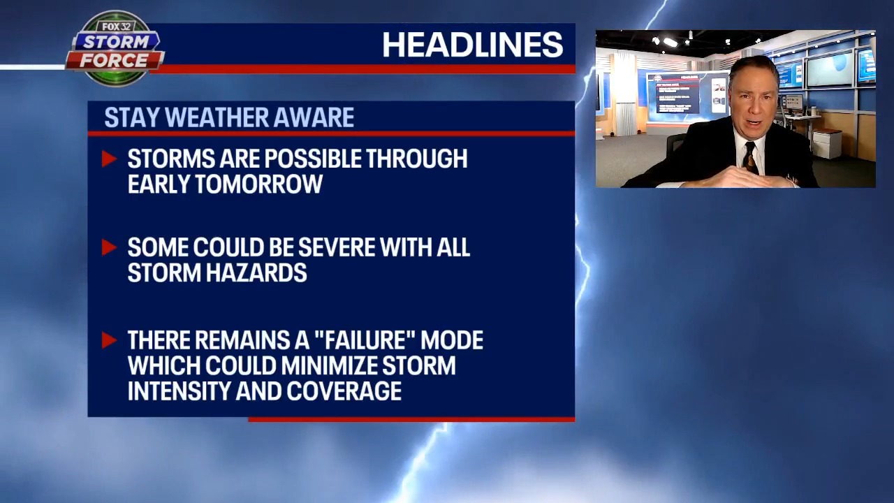 Chicago weather: Severe storms possible through tomorrow morning | FOX ...